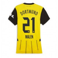 Borussia Dortmund Donyell Malen #21 Replica Home Shirt Ladies 2024-25 Short Sleeve